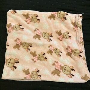 Adorable Pink Deer Kids Blanket